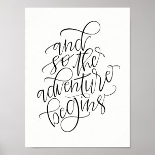 wedding sign - and so the adventure begins