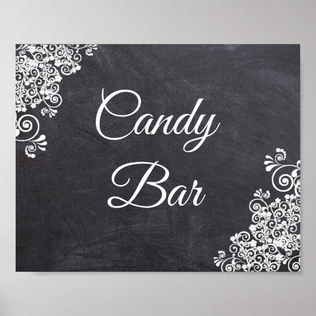 Wedding Sign Candy Bar Chalkboard Look (Front)