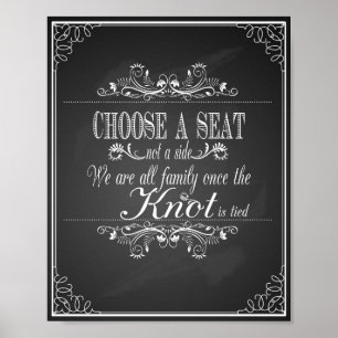 Wedding sign Choose a Seat chalkboard