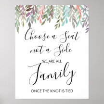 Wedding Sign – Choose A Seat Greenery Sign