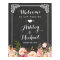 Wedding Sign Classy Vintage Chalkboard Floral