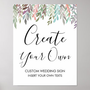 Wedding Sign – Create Your Own Greenery Sign