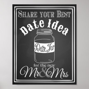 Wedding sign "Date jar guest book" sign chalkboard
