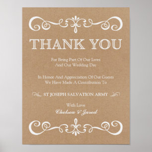 Wedding Sign – Donation Rustic Wedding Sign