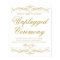 Wedding Sign | Elegant Gold Swirl Calligraphy
