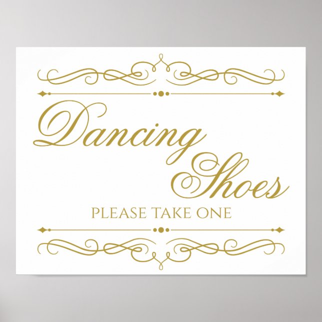 Wedding Sign | Elegant Gold Swirl Calligraphy (Front)