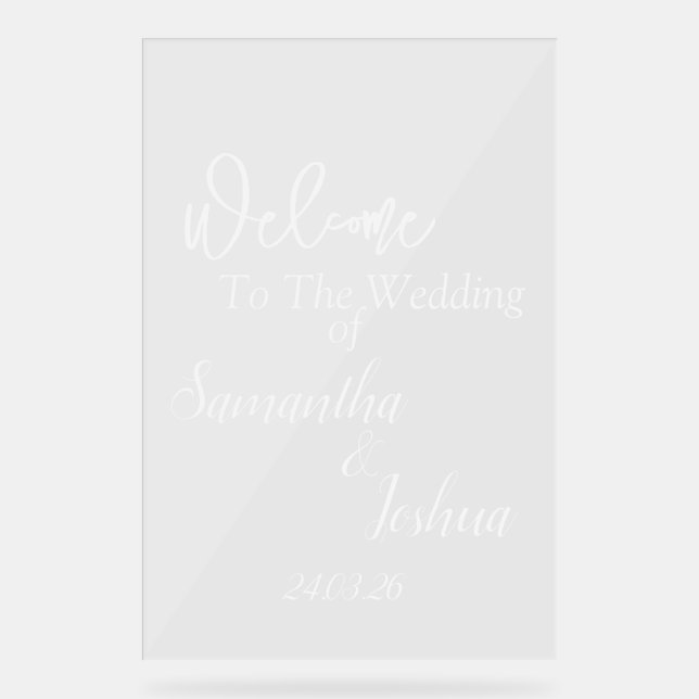 Wedding Sign - Font Only (Front)