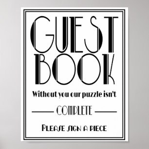 "wedding sign for "Please sign our Guest puzzle