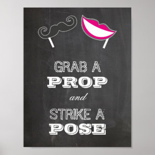 Wedding sign - Grab a prop and strike a pose