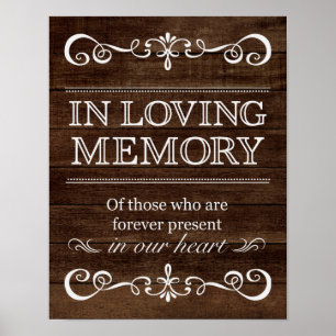 Wedding Sign – In Loving Memory Rustic Wedding Sig