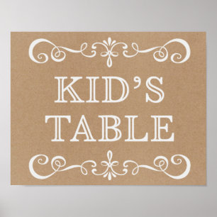 Wedding Sign – Kid’s Table Rustic Wedding Sign