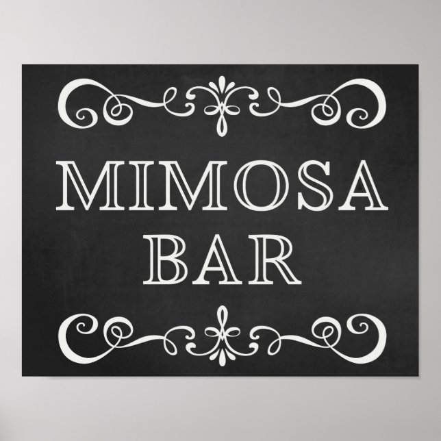 Wedding Sign – Mimosa Bar Wedding Chalkboard Sign (Front)