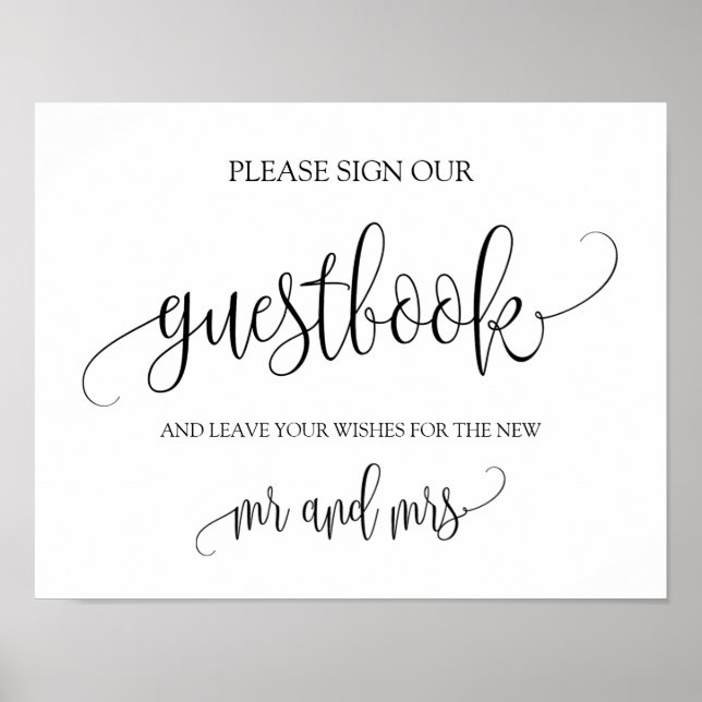 Wedding Sign Our Guestbook Sign (Front)