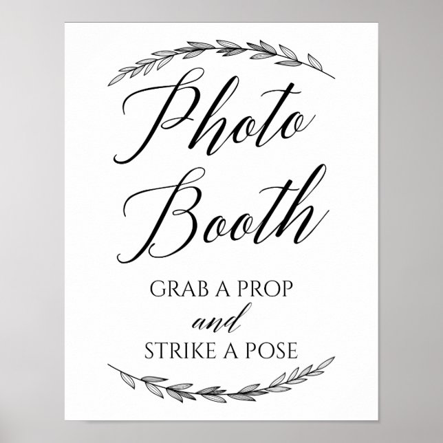 Wedding Sign – Photo Booth Laurel Wedding Sign (Front)