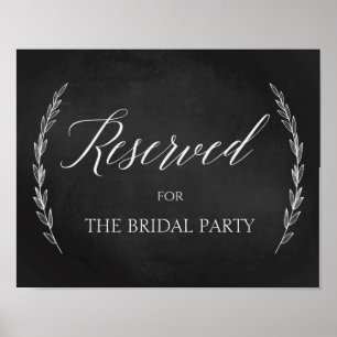Wedding Sign – Reserved Table Chalkboard Sign