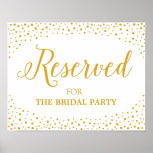 Wedding Sign –Reserved Table Confetti Wedding Sign