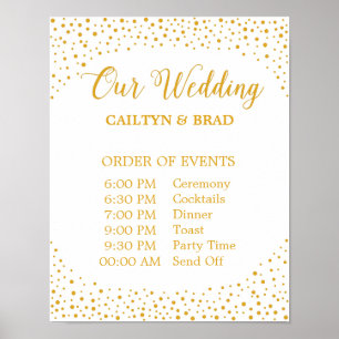 Wedding Sign – Schedule Confetti Wedding Sign