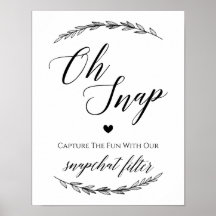 Wedding Sign – Snapchat Laurel Wedding Sign