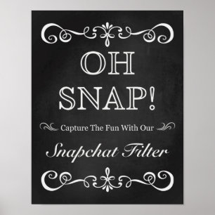 Wedding Sign – Snapchat Wedding Chalkboard Sign