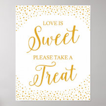 Wedding Sign – Take A Treat Confetti Wedding Sign