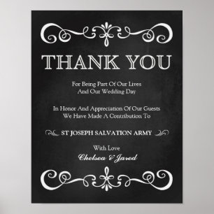Wedding Sign – Wedding Donation Chalkboard Sign