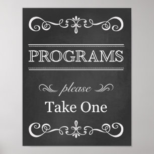 Wedding Sign – Wedding Program Chalkboard Sign