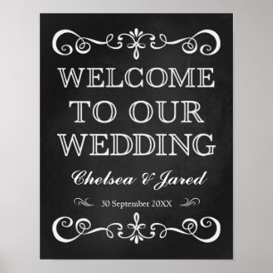 Wedding Sign – Wedding Welcome Chalkboard Sign