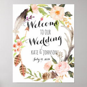 Wedding sign, welcome,  shower , poster, banner poster
