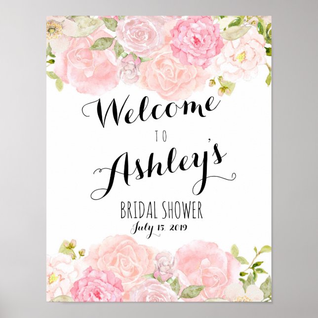 Wedding sign, welcome,  shower , poster, banner poster (Front)