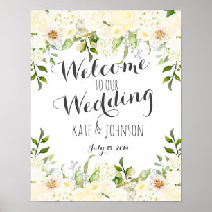 Wedding sign, welcome, shower , poster, banner poster