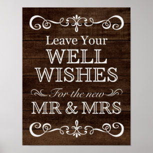 Wedding Sign – Well Wishes Rustic Wedding Sign
