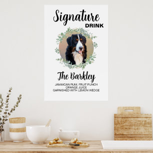Wedding Signature Drink Dog Photo Poster