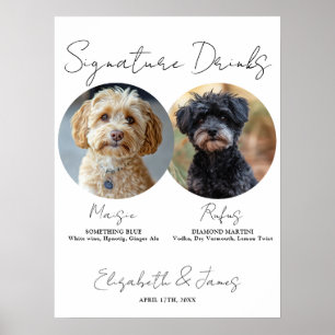 Wedding Signature Drinks Pets Dogs 2 Photos Sign