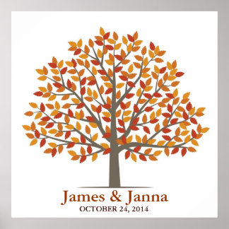 Wedding Signature Tree – Classic Fall Poster