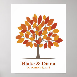Wedding Signature Tree Poster – Natural Fall-SM