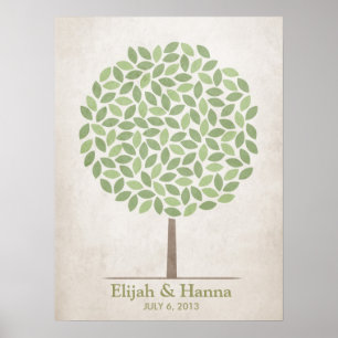 Wedding Signature Tree – Rustic Poster