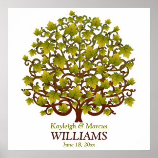 Wedding Signing Tree Personalised Poster