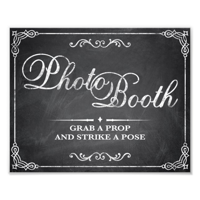 Wedding signs - chalkboard - Photo Booth - (Front)