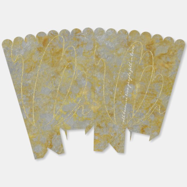 Wedding Silver Lining Favour Boxes (Unfolded)