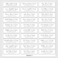 Wedding Simple Modern Chic Guest Names Address 
