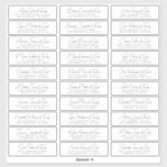 Wedding Simple Modern Chic Guest Names & Address<br><div class="desc">Composed of simple sans serif and playful script typography. These elements are simple,  elegant,  and modern. This has 30 smaller stickers in a sheet. 
 
 This is designed by White Paper Birch Co. exclusive for Zazzle.
 
 Available here:
 http://www.zazzle.com/store/whitepaperbirch</div>