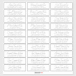 Wedding Simple Modern Chic Guest Names & Address<br><div class="desc">Composed of simple sans serif and playful script typography. These elements are simple,  elegant,  and modern. This has 30 smaller stickers in a sheet. 
 
 This is designed by White Paper Birch Co. exclusive for Zazzle.
 
 Available here:
 http://www.zazzle.com/store/whitepaperbirch</div>
