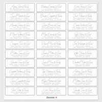 Wedding Simple Modern Chic Guest Names & Address