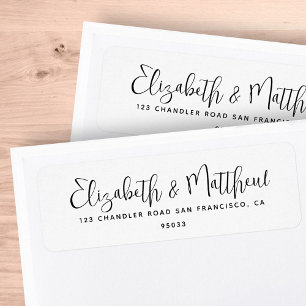 Wedding Simple Modern Minimalist Return Address