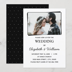 Wedding Simple Photo Elegant Invitation