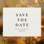 Wedding Simple & Sleek Modern Beige Save the Date Postcard<br><div class="desc">Modern Beige background Wedding Save the Date. Monogram.  Contact designer if you have a specific colour code for your specific colours.  QR code.</div>