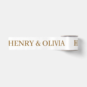 WEDDING SIMPLE STYLISH MODERN ELEGANT WHITE SATIN RIBBON