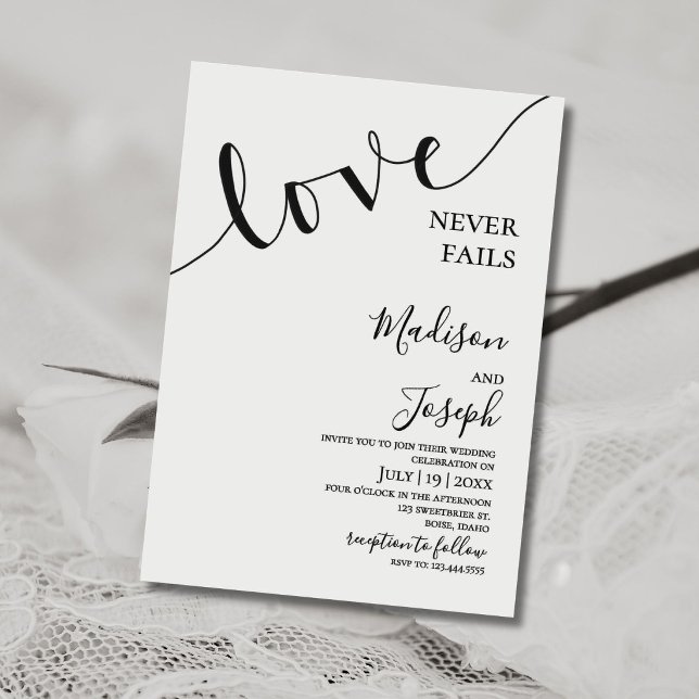Wedding, Simple Typography, Christian, Invitation (Creator Uploaded)