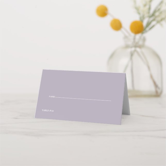 Wedding | Simply Mauve Place Card (Front)