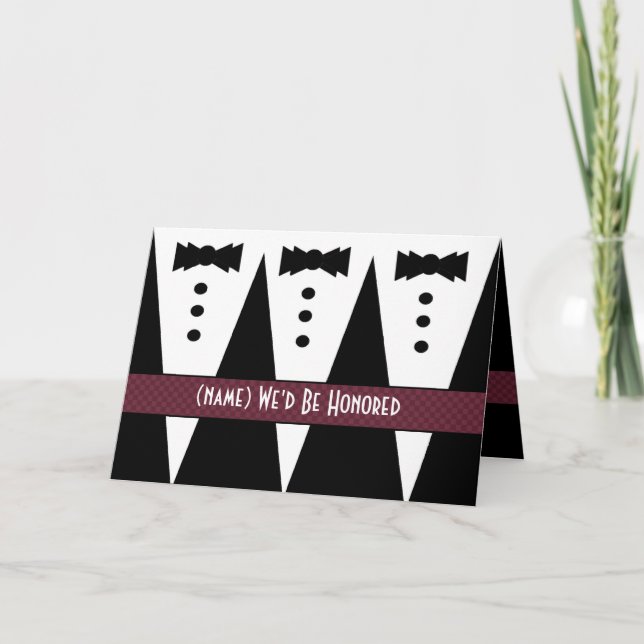 WEDDING SINGER Invitation - 3 Tuxedos (Front)
